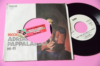 NICK KAMEN JEDES MAL A-HA CRY WOLF 7'' 45 AUFKLEBER JUKE BOX STRIP