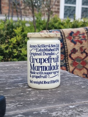 James Keiller & Son Ltd Original Dundee Grapefruit Marmelade 16oz Vintage Glas