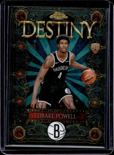 2025 Topps Chrome Drake Powell Refractors Aqua (RAW)