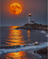 Fountor Mond Malen Nach Zahlen Erwachsene- 40X50 Cm, Stressabbau Geschenk