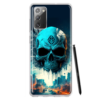 For Samsung Galaxy Note 20 Shockproof Hybrid Case, Apocalypse Cyberpunk Skull