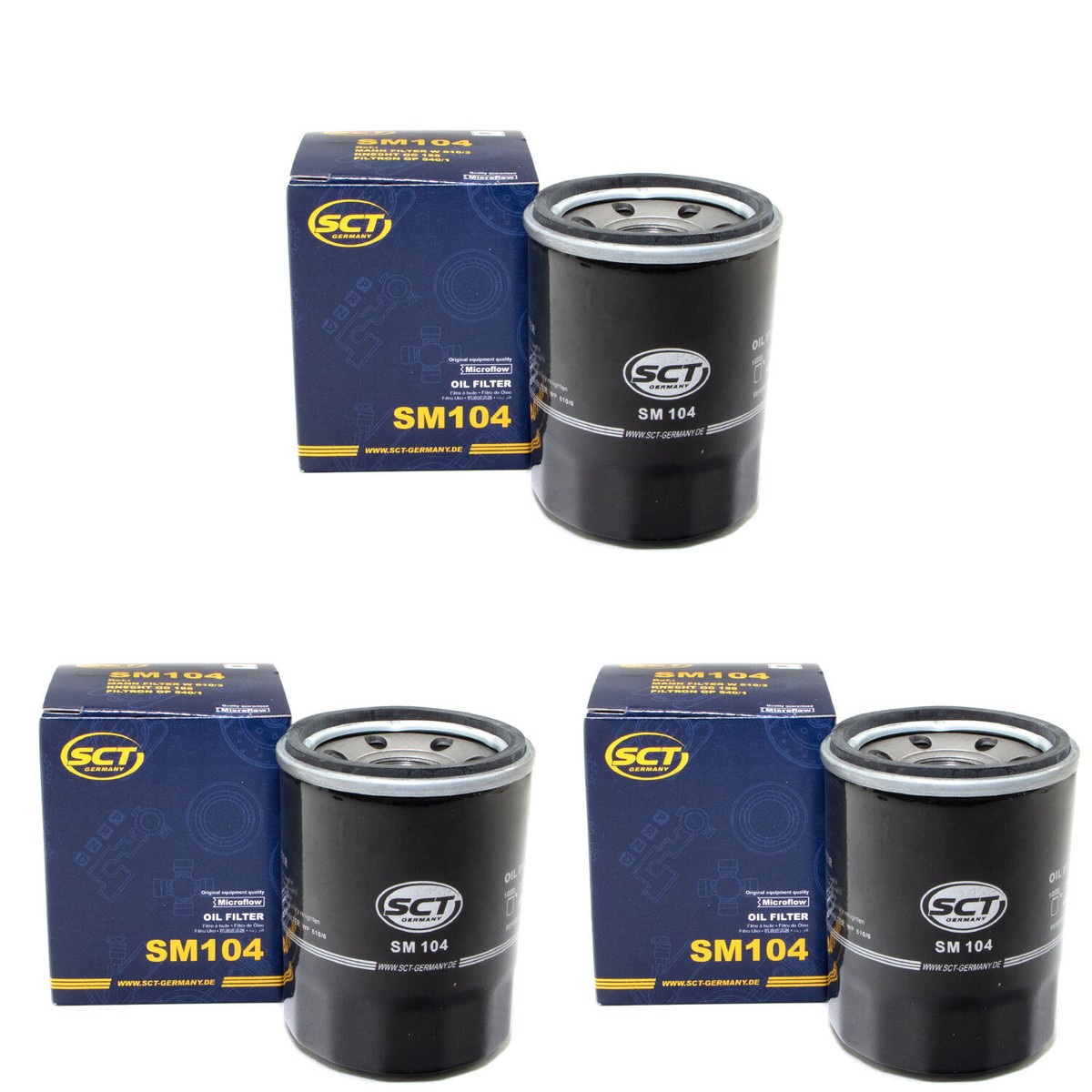 M！ Ölfilter 3 X SCT SM 104 für Fiat Honda Kia Lancia Y Nissan