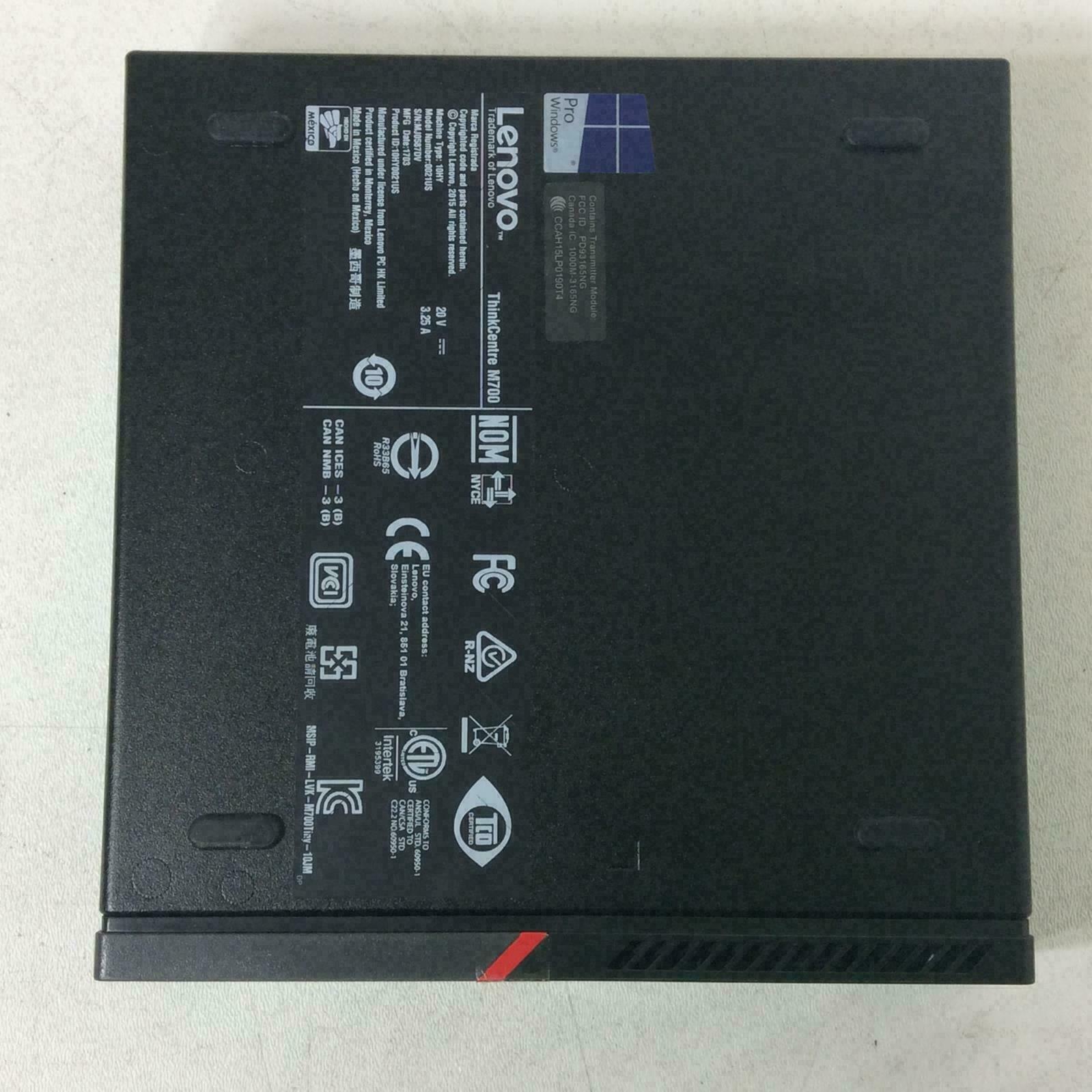 ThinkCentre M710q Tiny Intel Core i5-6500T 16GB DDR4 256GB DVD+RW Win 10 Office - Picture 2 of 6