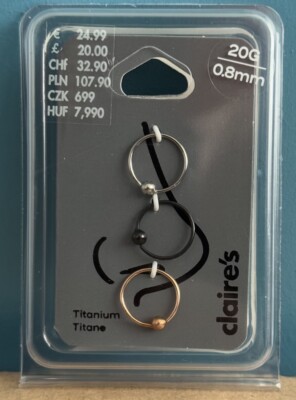 Titanium How Much Is It For A Nose Piercing At Claire's