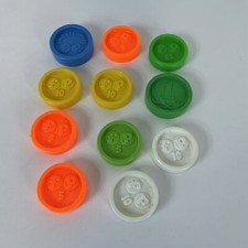 Lot of 11 vintage Fisher Price Coins for Cash Register various colors and sizes