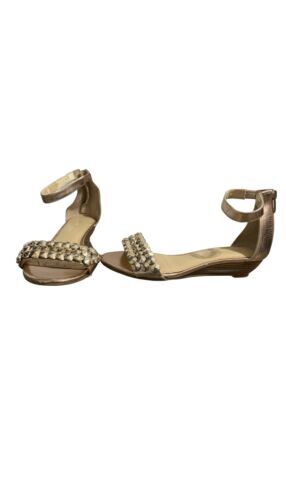 Sandales Plates Enzo Angiolini Noires – Taille 7M US (38 EU), Talon Wedge, Slip-on, Occasion, Fabriqué En Italie