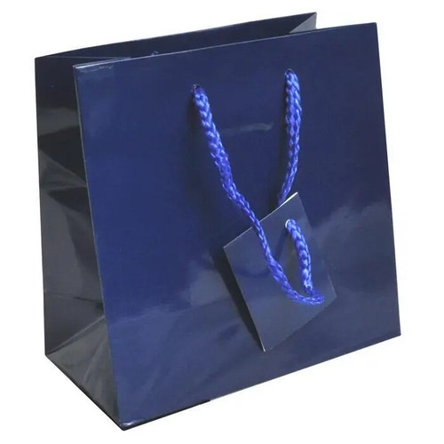 100 pcs 6.5" x 3.5" x 6.5" Glossy Euro Tote Gift Shopping Bags 7 Color Options - Picture 17 of 28