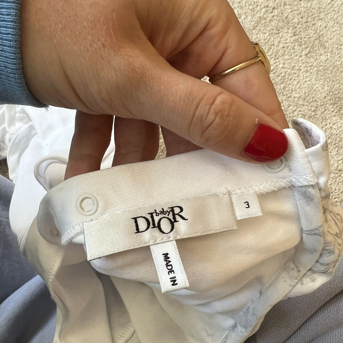 Brand New Baby Dior Gift Set. One Piece, Hat, Bib Set Size 3 Brand New Baby Dior Gift Set. One Piece, Hat, Bib Set Size 3