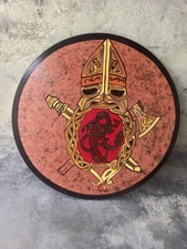 Viking Wooden Shield Velhalla Shield Knight Round Medieval Warrior Cosplay gift