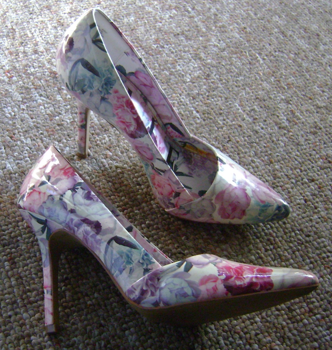 pink floral dress shoes Women's Pink Floral High Heel Sandals, Open Toe Slip-On Statement Dress Shoes for Resort Dinner, Vacation & Summer Evening Events 2026