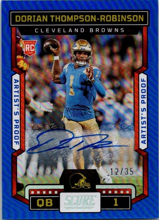 2023 SCORE ROOKIE AUTOGRAPH ARTIST'S PROOF #314 DORIAN THOMPSON-ROBINSON 12/35