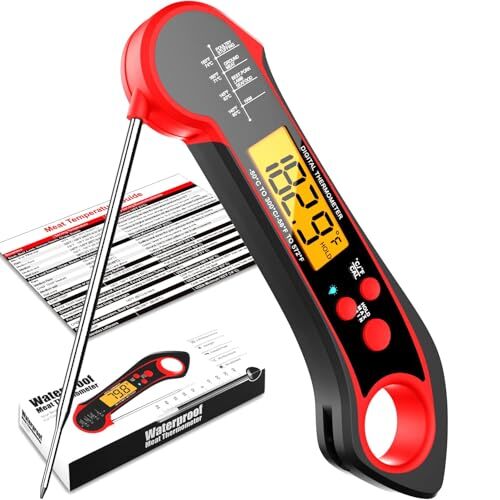 Meat Thermometer Digital, Instant Read Meat Thermometer for Grill and Cooking...