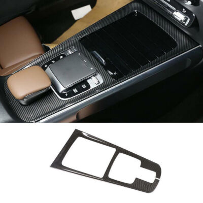 Central Console Gear Shift Panel Trim For Benz GLB W247 2020-2022 Carbon Fiber