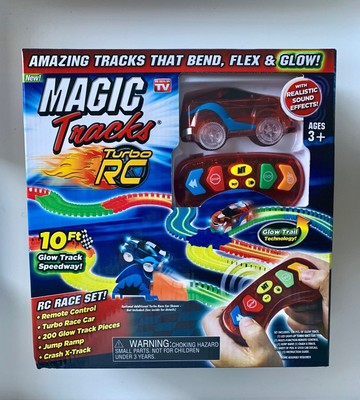 Magic Tracks Turbo RC with Remote Control Race Car & 10 ft of Flex Track / Glow 735541217258 | eBay
