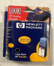 NIB Sealed HP 51629A Large Ink Black Cartridge, with Cleaning Kit exp Jan 2002