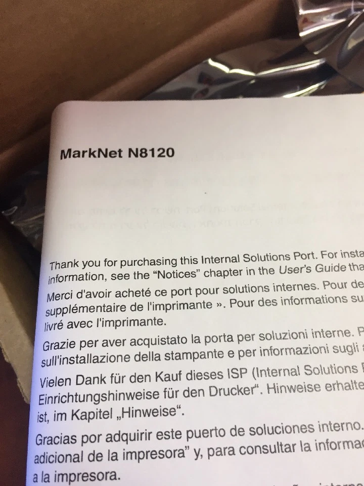 Lexmark Marknet N8120 Gigabit Ethernet Print Server Brand NEW IN BOX! FREE SHIP. - Image 3 of 4