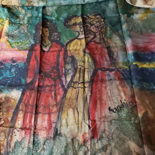 Vintage Original Art Silk Scarf Signed by Artist | eBay