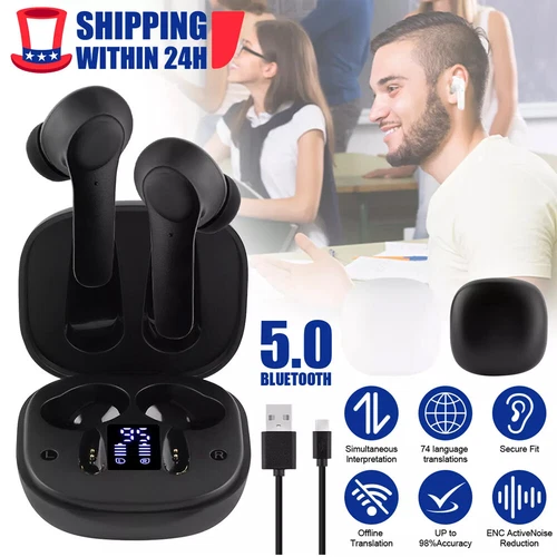 Translator Earbuds 144 Languages Real Time Online OffLine Translation Earphones - Picture 2 of 21