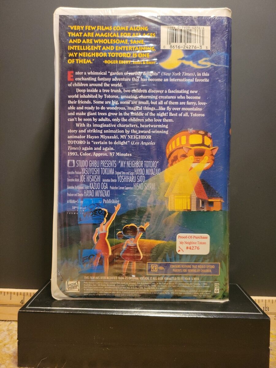 My Neighbor Totoro (VHS, 1994) RARE Clamshell Sealed HTF My Neighbor Totoro (VHS, 1994) RARE Clamshell Sealed HTF