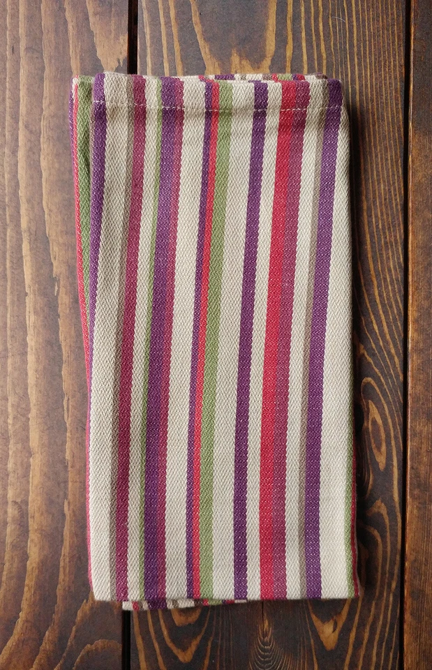 Комплект тканевых салфеток из 4 полосок Blackberry Wine Plum серо-коричневый 100% хлопок DII 20x20 дюймов - Изображение 3 из 3