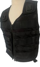 Ex Police Protec Molle Black Tactical Vest Grade B Security Tv Film
