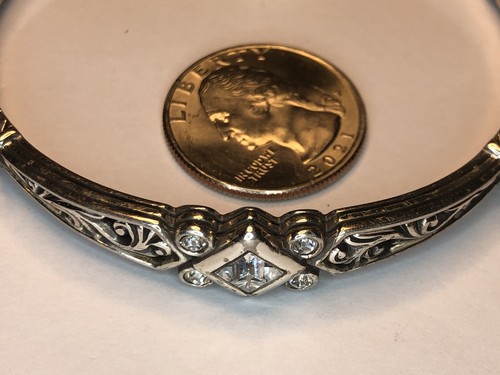 Beautiful Brighton Bangle Women Bracelet Square & Round Stone Design - Picture 9 of 12