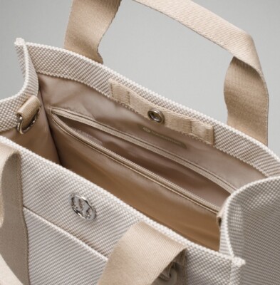 LULULEMON Canvas Tote Bag MINI 4.5L MOJAVE TAN/LIGHT IVORY- NEW