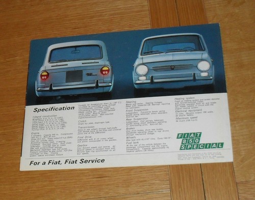 Fiat 850 Special Brochure 1969-1971 - 第 3/3 張圖片