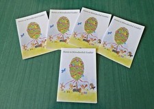 Package of 5 Cute EASTER TREE Greeting Cards w/Envelopes - 5.75" x 4" - NOS 