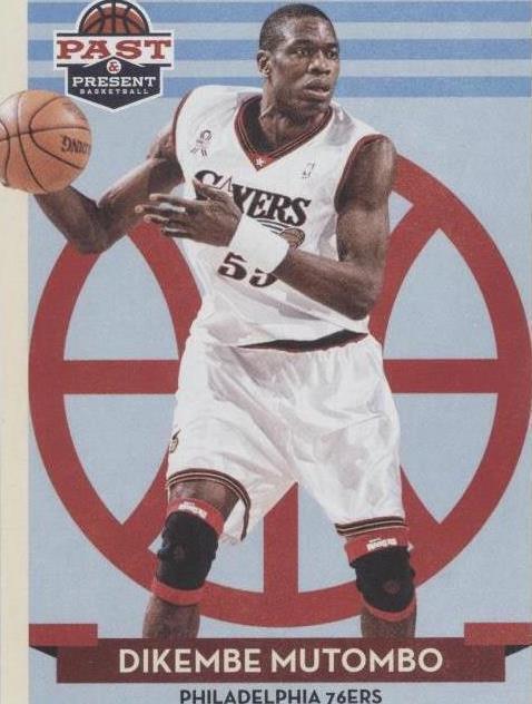 Carte Dikembe Mutombo 2018-19 Panini Vanguard Tri Colour Patch Auto HOF15 10/10