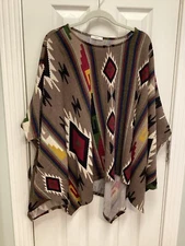 Jodifl Aztec Women’s Poncho Small Western 