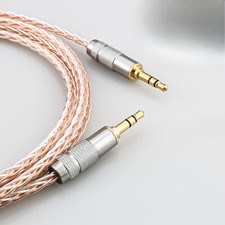 7N OCC Braided Audio Cord Gold Plated Plug AUX Cable 3.5mm Stereo Male to Male