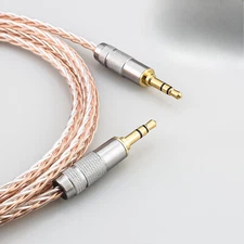 7N OCC Braided Audio Cord Gold Plated Plug AUX Cable 3.5mm Stereo Male to Male