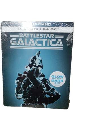 Battlestar Galactica Steelbook 4K Ultra HD+Blu-Ray Glow In The Dart Art  SEALED