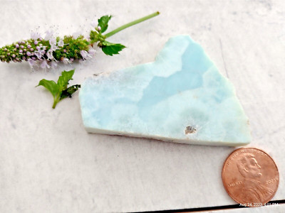 physical healing Larimar Natural Authentic Slab Rough Blue Gem Stone 25 gr