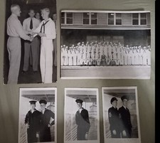 Vintage Military U. S. Navy Sailor Photos 1950s Lot of 5- Black White