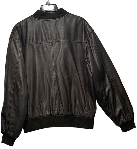 Cooper Men’s Bomber Jacket Brown Very Soft Lamb Nappa Leather Size L - Picture 2 of 9