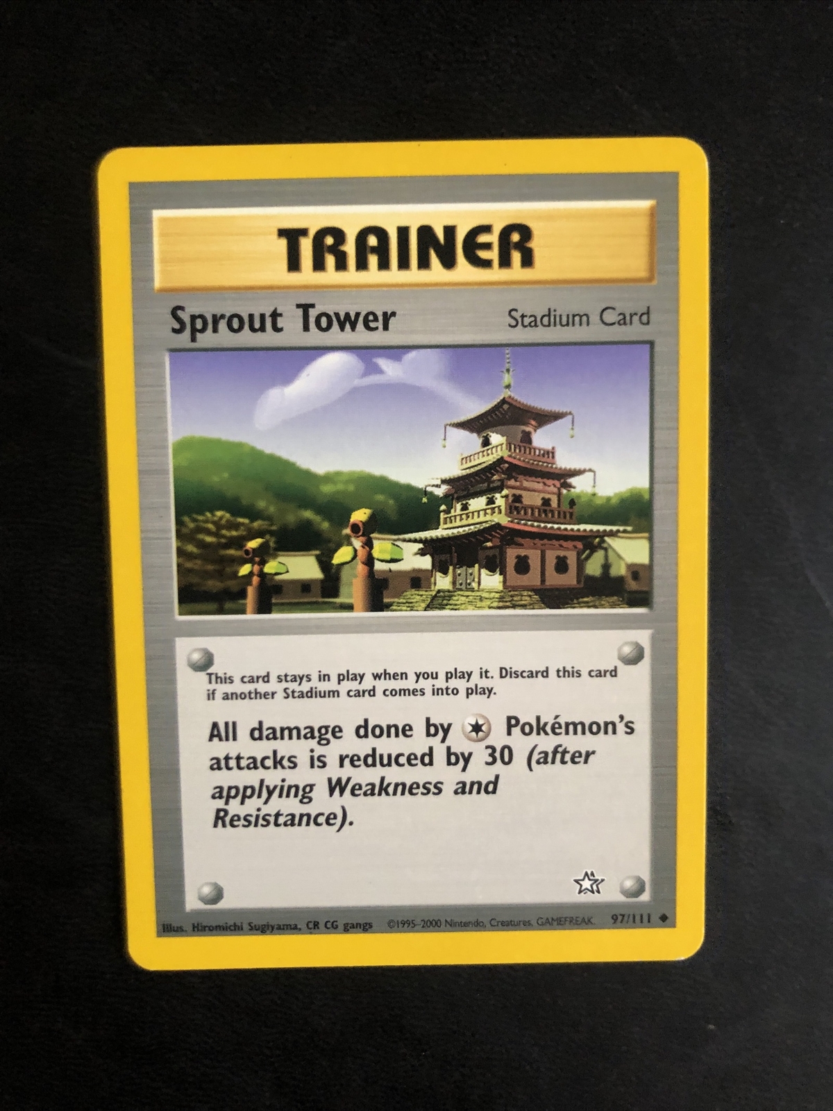 Sprout Tower 97/111 - Neo Genesis - Rare - Pokemon TCG Card LP/NM