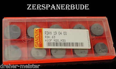 10 Wendeplatten RDHN 190400 H10F M20 M30  SANDVIK Neu mit ausgewiesener MwSt