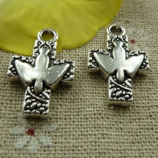 Free Ship 70 pcs tibetan silver cross charms 24X16mm L-3955