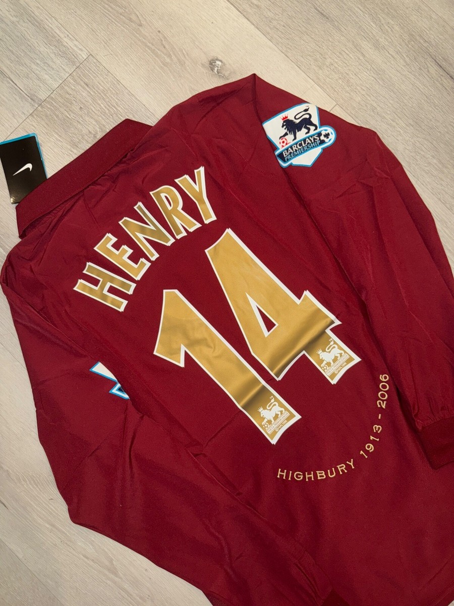 Arsenal 2005 2006 Thierry Henry #14 Long Sleeve Soccer