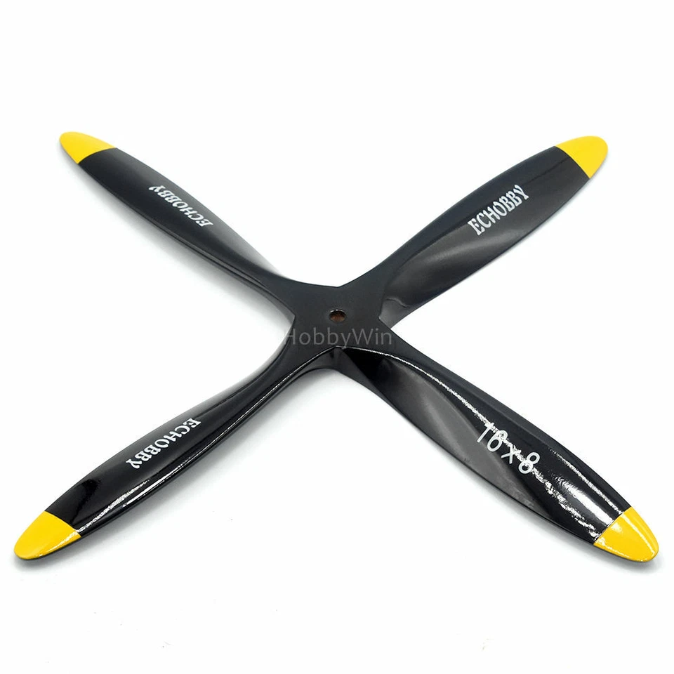 4 bladed Black 16x8 Wood Propeller Engine Power for Nitro Gas RC Model Plane - Image 4 of 4