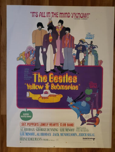 Beatles "Yellow Submarine" 18" x 24" Promo Poster 1999 Re-Issued By Apple Corps - Picture 1 of 1