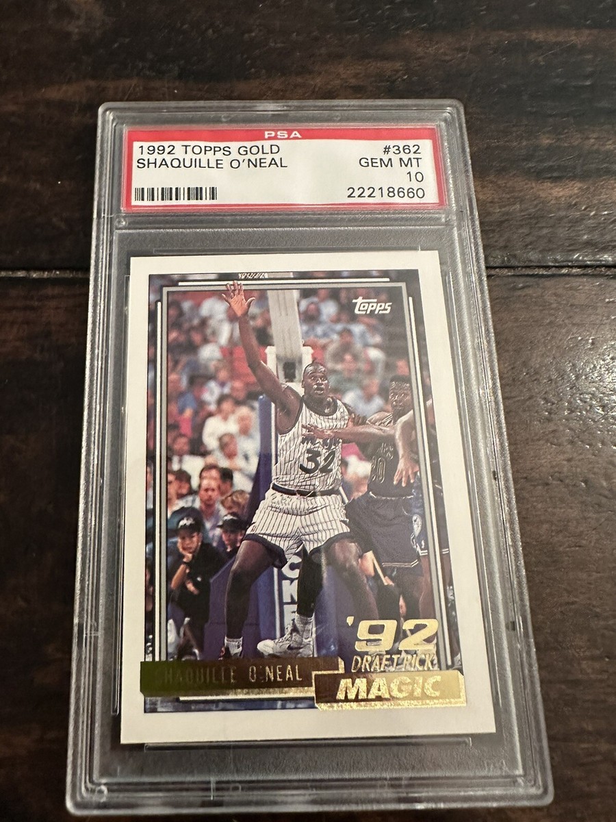 1992-93 Topps Gold Shaquille O'Neal Rookie Card #362 PSA 10 GEM