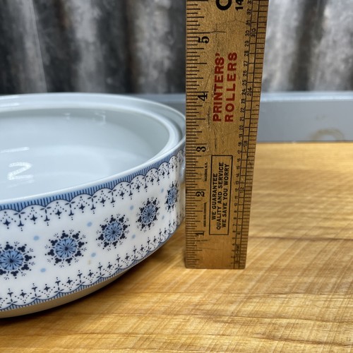 MCM VTG Wunsiedel Porcelain Casserole Dish Blue Flowers Bavaria Germany W/ Lid - Picture 11 of 11