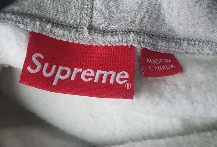 Felpa con cappuccio FW19 Supreme Sequin Viper taglia L grande felpa grigio erica