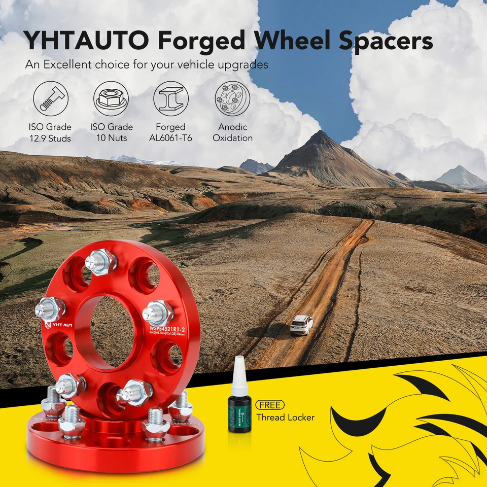 2 espaciadores de rueda 5x4,5 5x114,3 12x1,25 66,1 mm 20 mm para Nissan Máxima Infiniti Foto 2 de 4