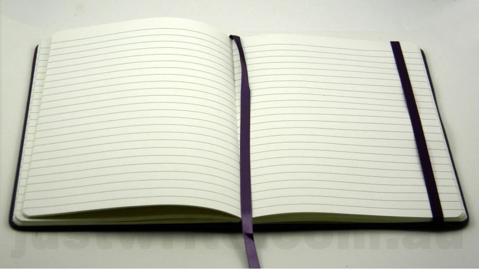 A5 Lined Paper/PU Leather/Elastic/Vintage Diary Notebook/Journal/Hardcover Black - Image 3 of 4