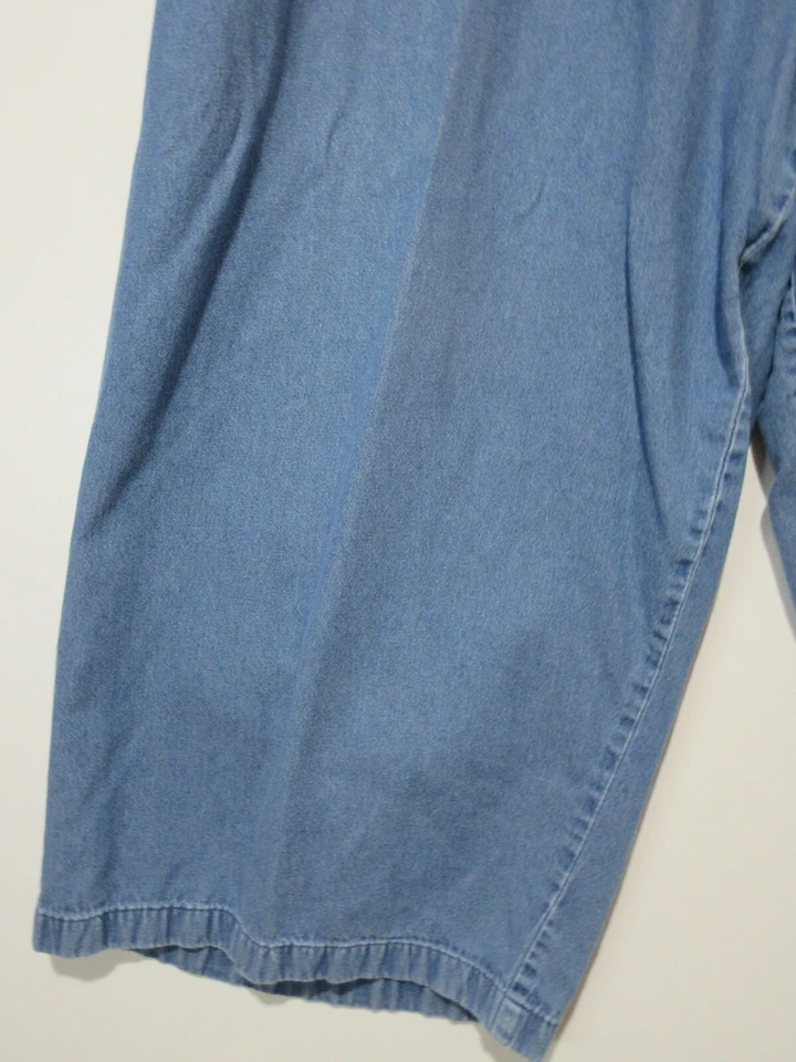 Sz 28W Mainstreet Blues PULL ON Jean Capri Elastic Waist Drawstring Pant Casual - Image 4 of 4