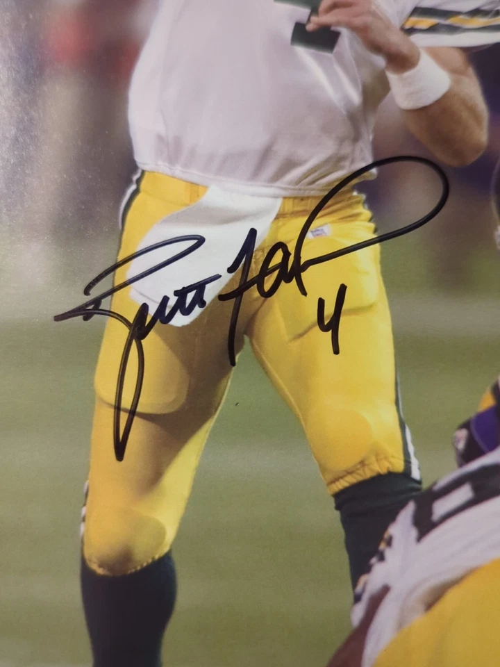 Foto 8x10 firmada a mano de Brett Favre Green Bay Packers y certificado de autenticidad Holo Brett Farve Foto 4 de 4